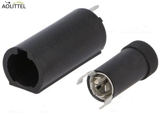 Shocksafe 원통 모양 수직 5x20mm PCB 신관 홀더 PTF-45 10 Amps 나사 모자를 가진 250 볼트 간격 10 mm Pin