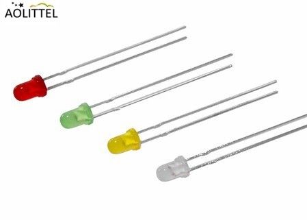 3mm 둥근 정상 LED 매우 밝은 RGB 백색 명확한 플러그 접속식 발광 다이오드 LED