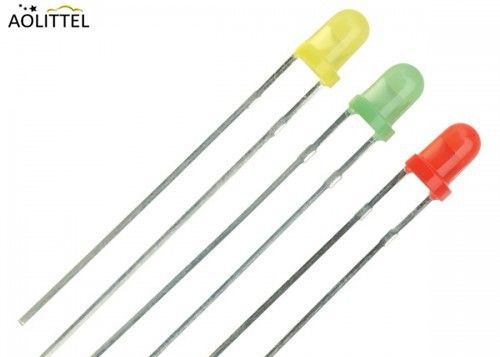 3mm 둥근 정상 LED 매우 밝은 RGB 백색 명확한 플러그 접속식 발광 다이오드 LED