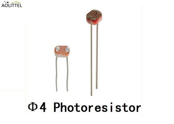 4mm Dia CD 사진기 노출을 위한 광전도 광전지 Photoresistor 빛 감지기 540nm