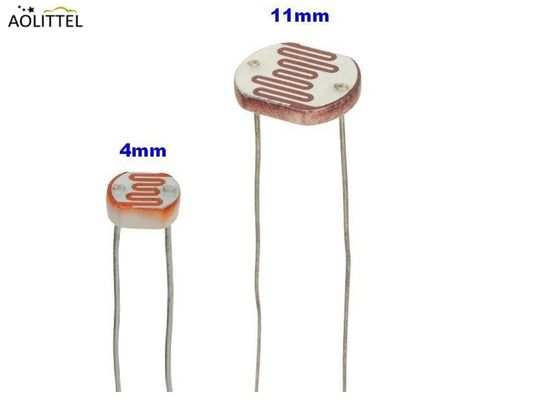 가벼운 저항 10-20 KOhm를 가진 에폭시 입히는 광전지 11mm 직경 Photoresistor 빛 감지기 GM11528