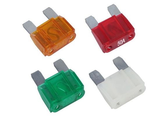 플라스틱 PA66 캡슐에 넣기 빠른 한번 불기 19x5.2x19.2mm 자동 잎 신관 ATO 32V 58V 60V 80V 3Amp Violte 최대 중형
