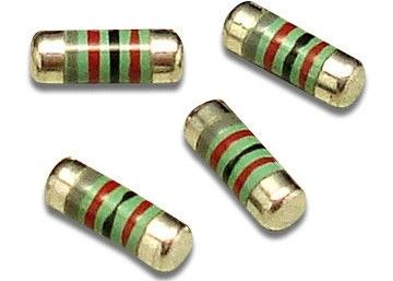 MELF 탄소 금속 영화 저항기 0.125W 0.25W 0.5W 1W 2W가 반대로 큰 파도 무연 0204 0207 0309 SMD 가용성 철사에 의하여 상처를 입습니다