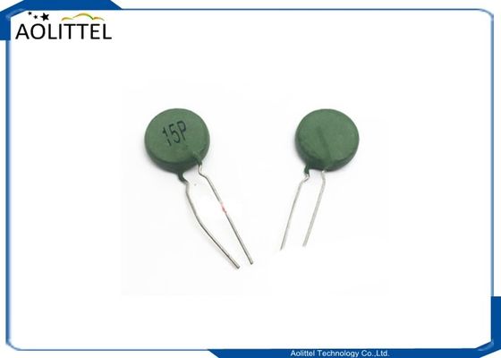 15mm 서미스터 PTC 15P 15mm 피치 5mm 100R 120 통신 AC 회로를 위한 정도 열 저항기 200mA 녹색