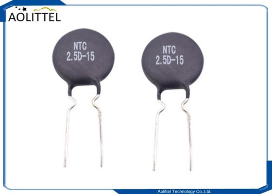 원판 NTC 서미스터 2.5D-15 2.5 옴 15mm 7A 부정적인 온도 계수 피치 7.5mm