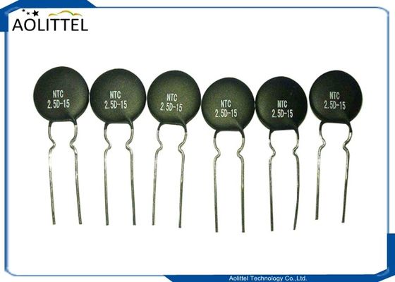 원판 NTC 서미스터 2.5D-15 2.5 옴 15mm 7A 부정적인 온도 계수 피치 7.5mm